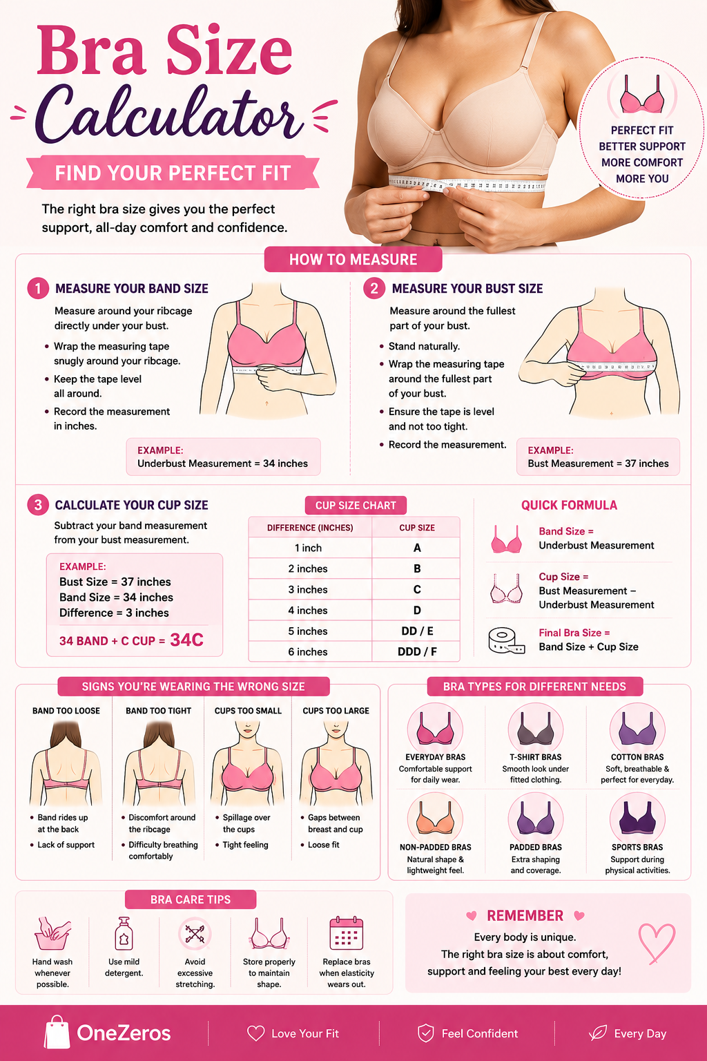 Bra Size Calculator: Find Your Perfect Fit