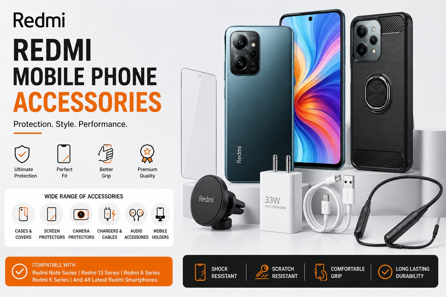 Mi & Redmi Mobile Phone Accessories: Premium Protection & Everyday Convenience