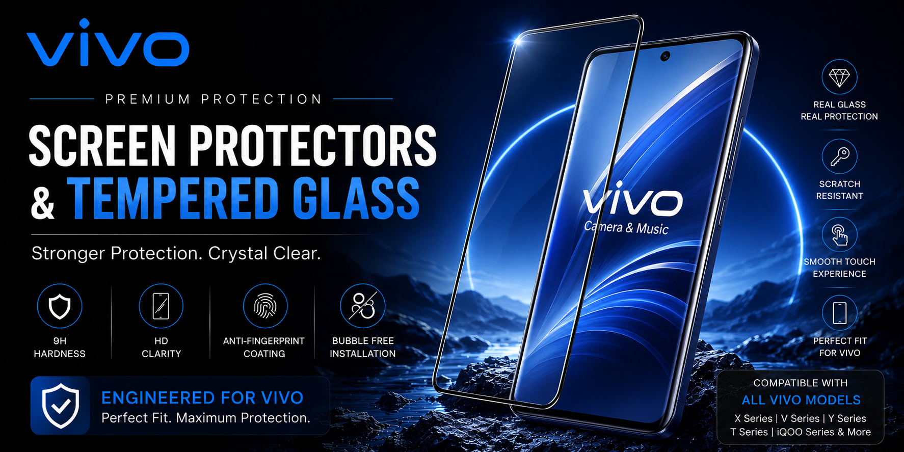 Vivo Screen Protectors & Tempered Glass