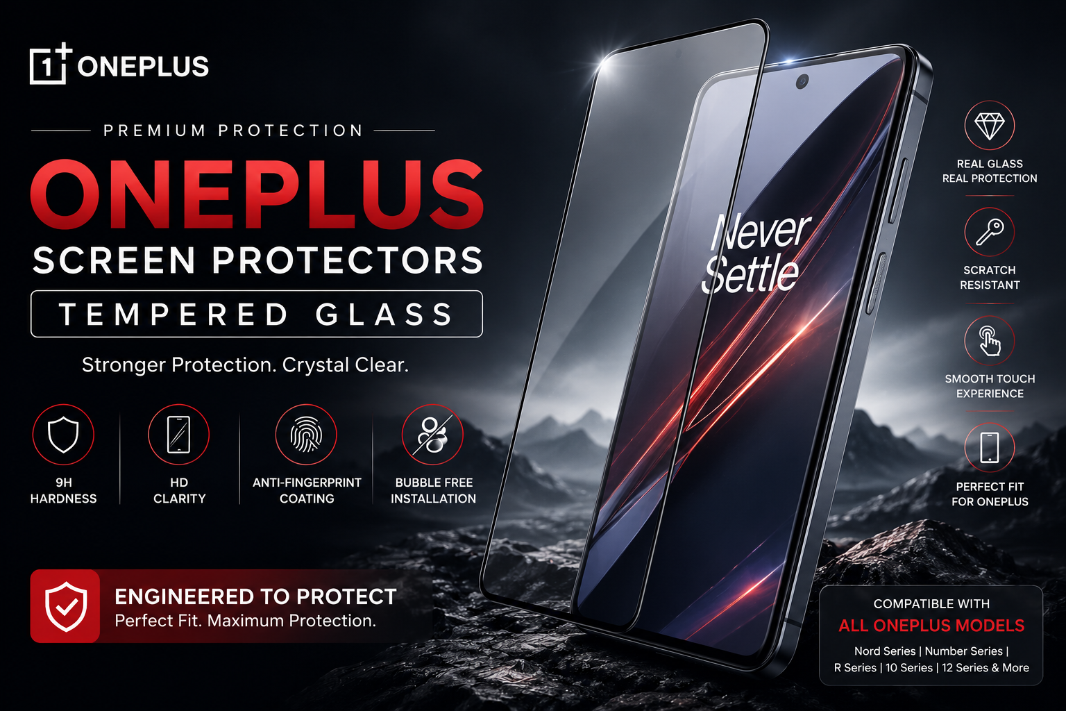 OnePlus Screen Protectors & Tempered Glass