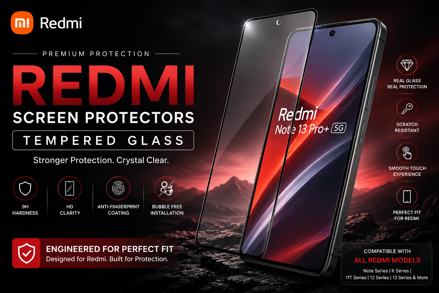 Redmi Screen Protectors & Tempered Glass