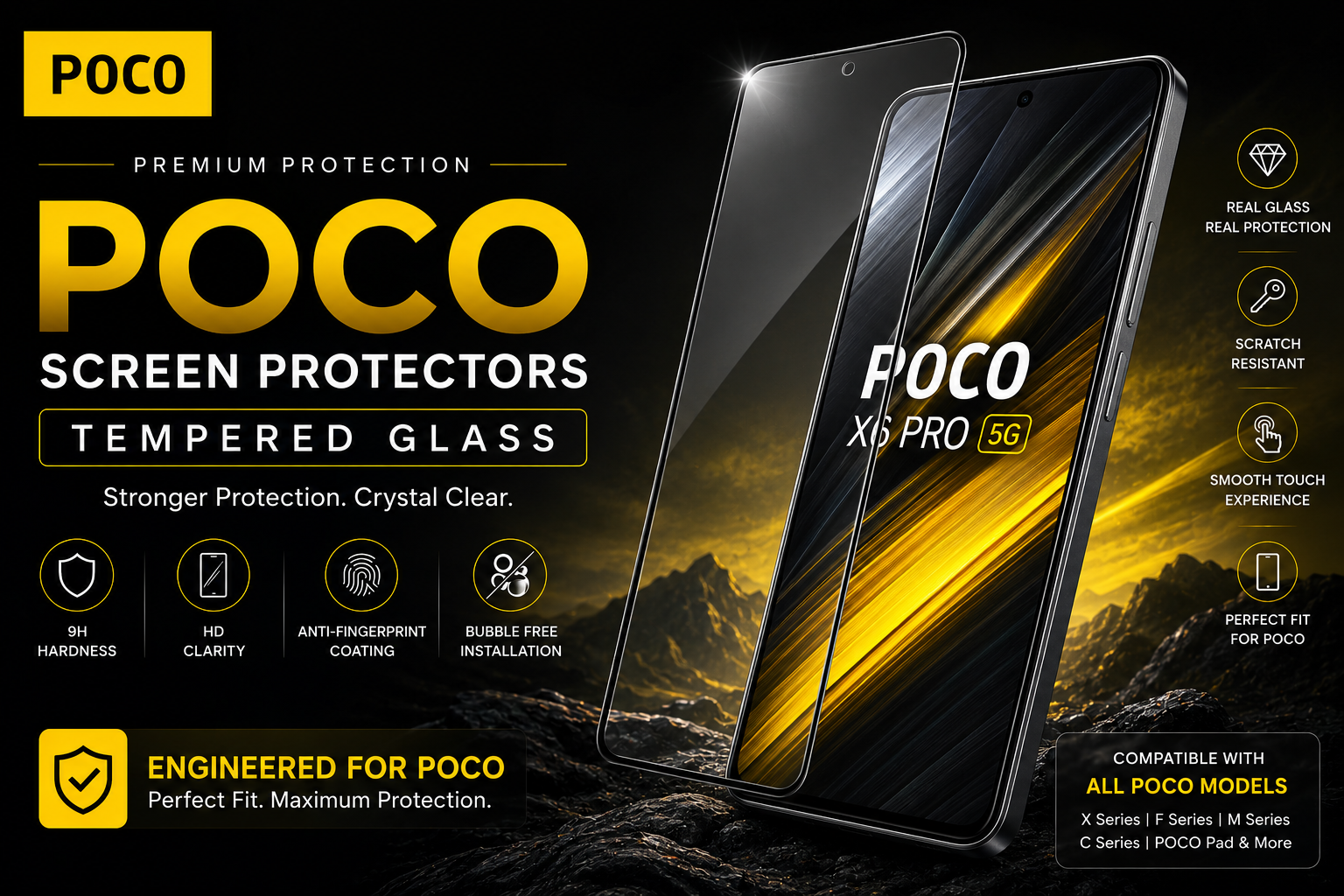 POCO Screen Protectors & Tempered Glass