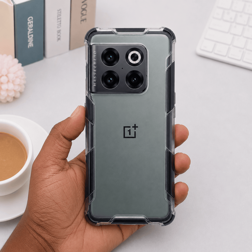 2 in1 Acrylic Transparent Back Cover For OnePlus 10 Pro 5G Onezeros.in