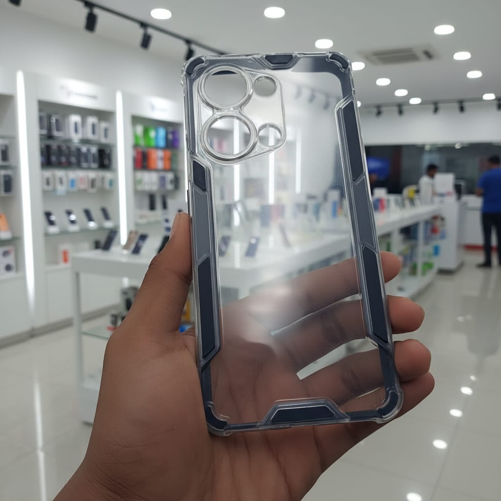 2 in1 Acrylic Transparent Back Cover For Oneplus Nord 3 5G Black Onezeros.in