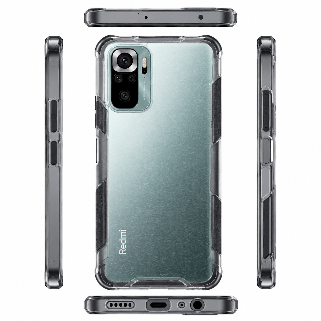 2 in1 Acrylic Transparent Back Cover For Redmi Note 10 Onezeros.in