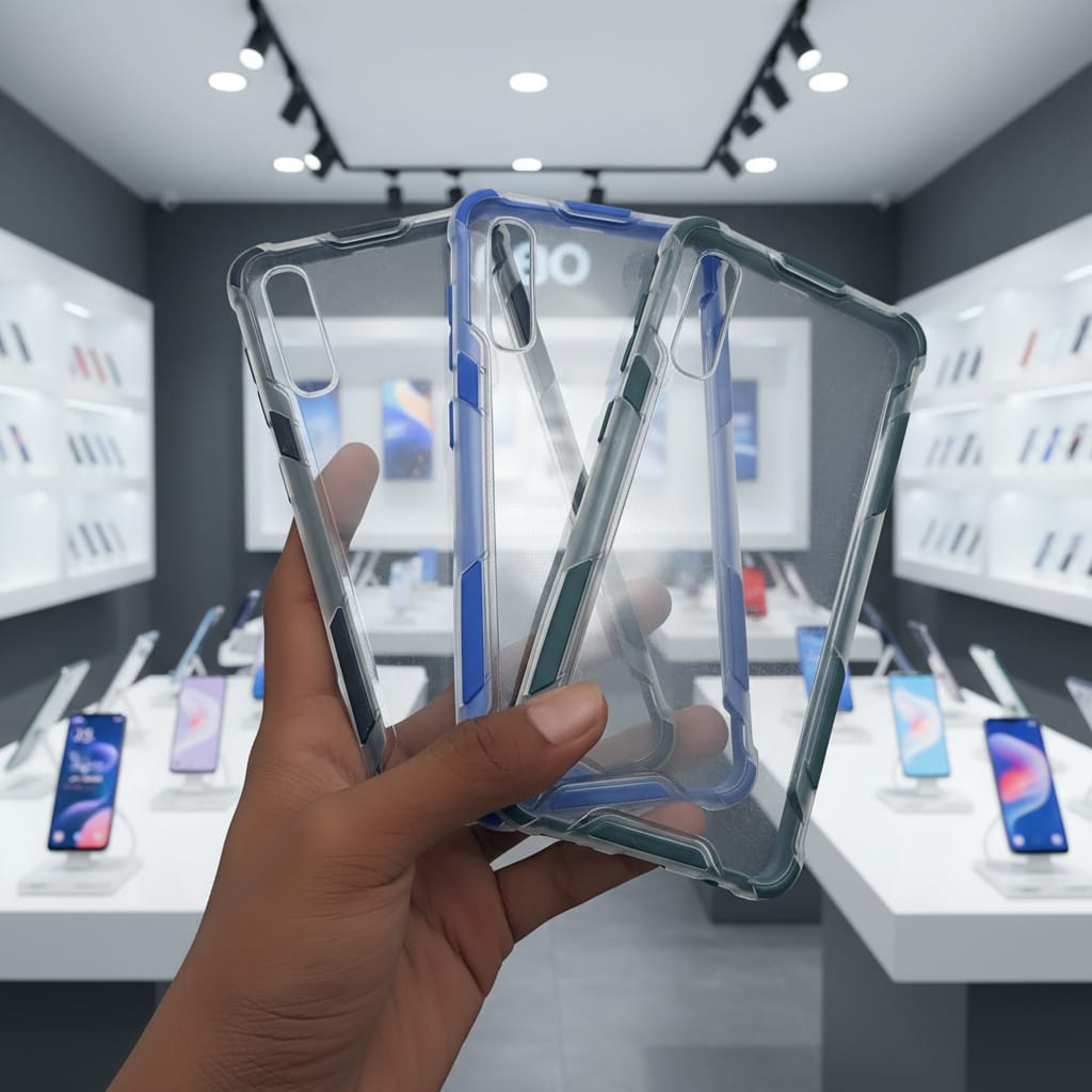 2 in1 Acrylic Transparent Back Cover For Samsung Galaxy A50 Onezeros.in