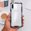 2 in1 Acrylic Transparent Back Cover For Samsung Galaxy A50 Black Onezeros.in