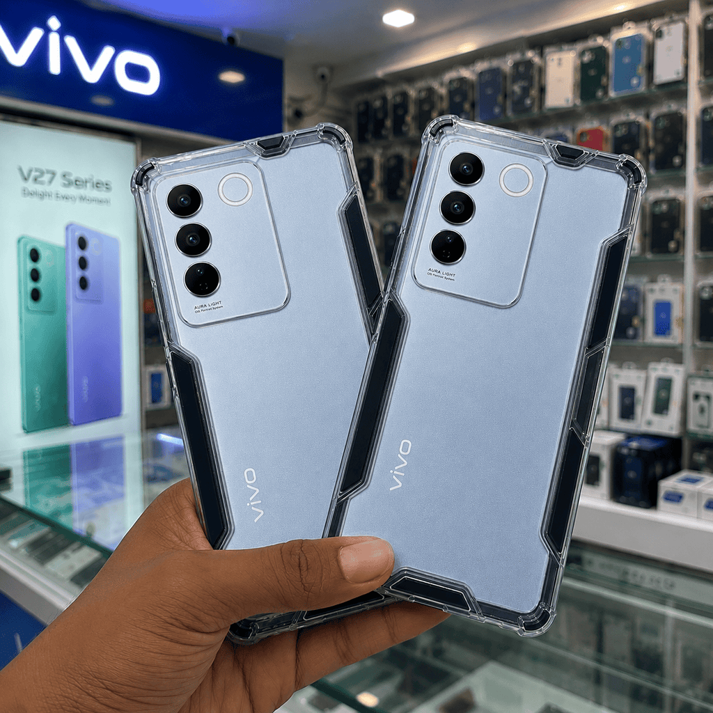 2 in1 Acrylic Transparent Back Cover For Vivo V27 Onezeros.in