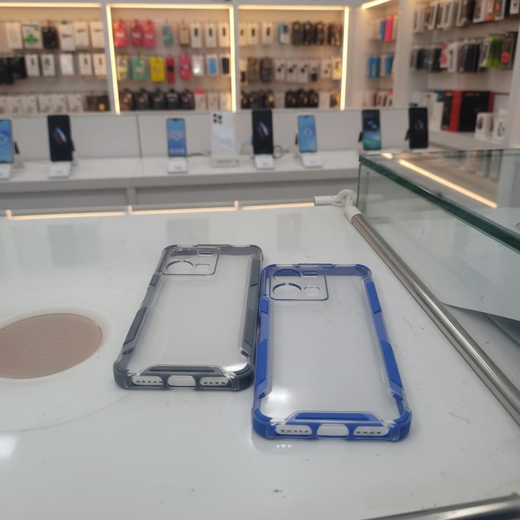 2 in1 Acrylic Transparent Back Cover For Vivo Y35 Onezeros.in