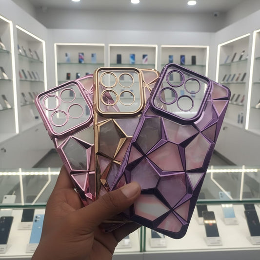 3D Diamond Design Marble Stone Phone Cover for Moto Edge 60 Stylus Back Case Onezeros.in