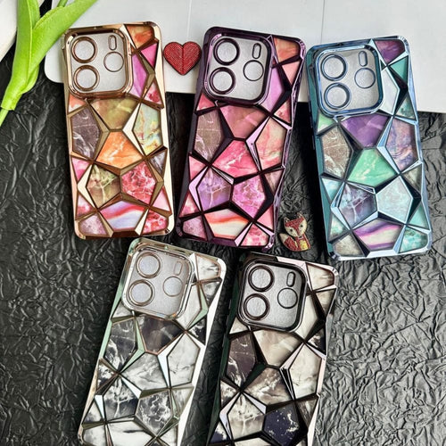 3D Diamond Design Marble Stone Phone Cover for MOTO G34/G45 Back Case Onezeros.in