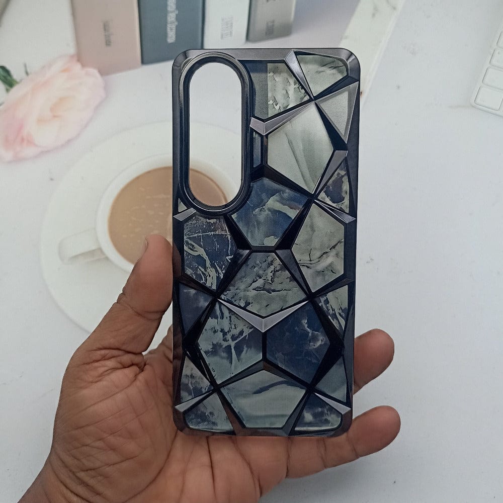 3D Diamond Design Marble Stone Phone Cover for OnePlus Nord CE 4 5G Back Case Black Onezeros.in