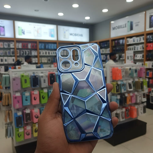 3D Diamond Design Marble Stone Phone Cover for OPPO Reno 14 5G Back Case Onezeros.in