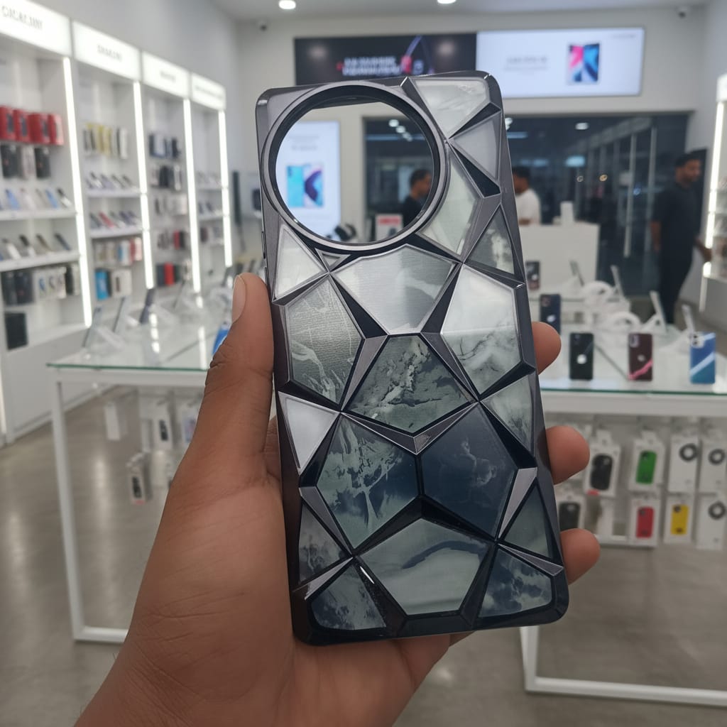 3D Diamond Design Marble Stone Phone Cover for Vivo V30E Back Case Onezeros.in