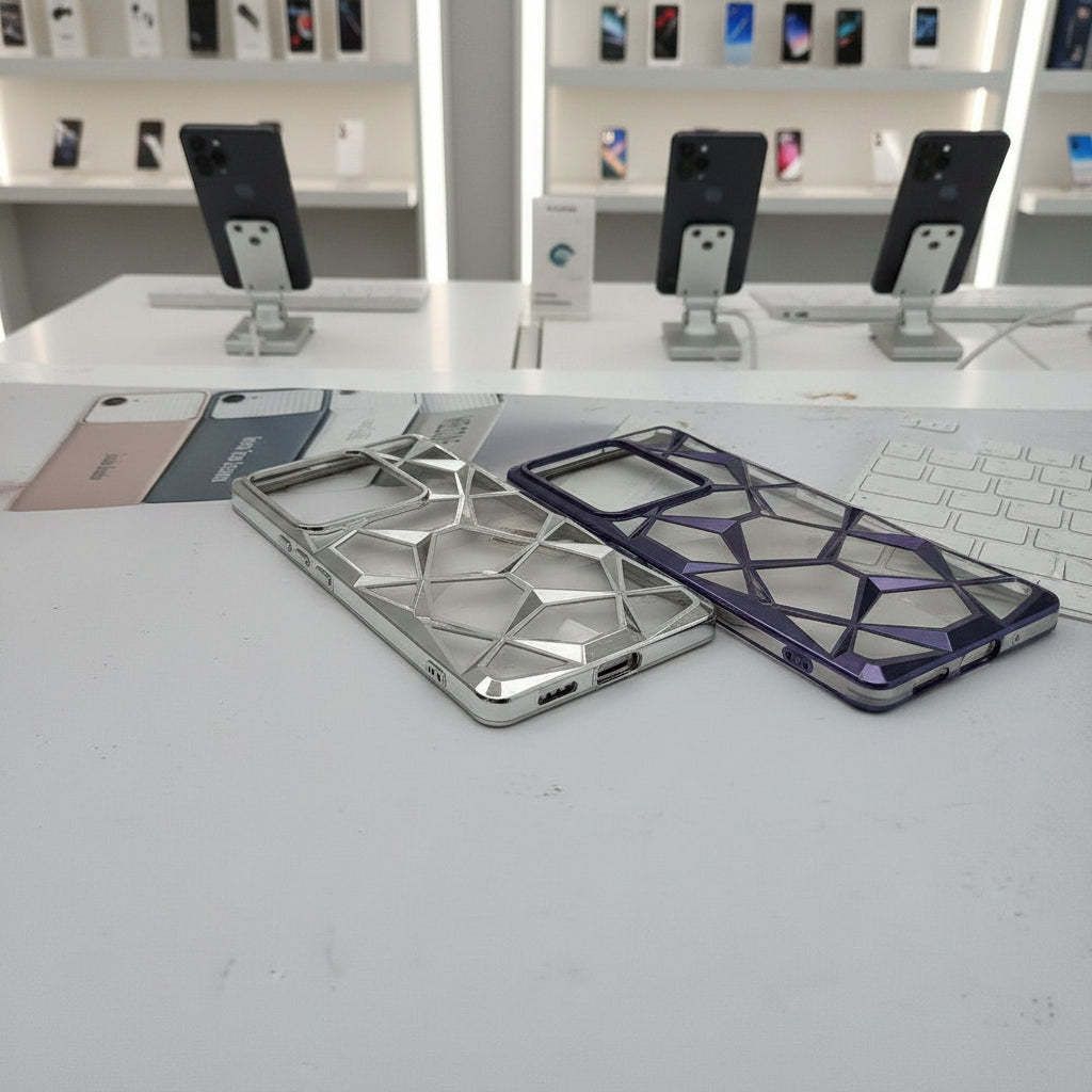 3D Diamond Design Marble Stone Phone Cover for Vivo Y200 Pro Back Case Onezeros.in