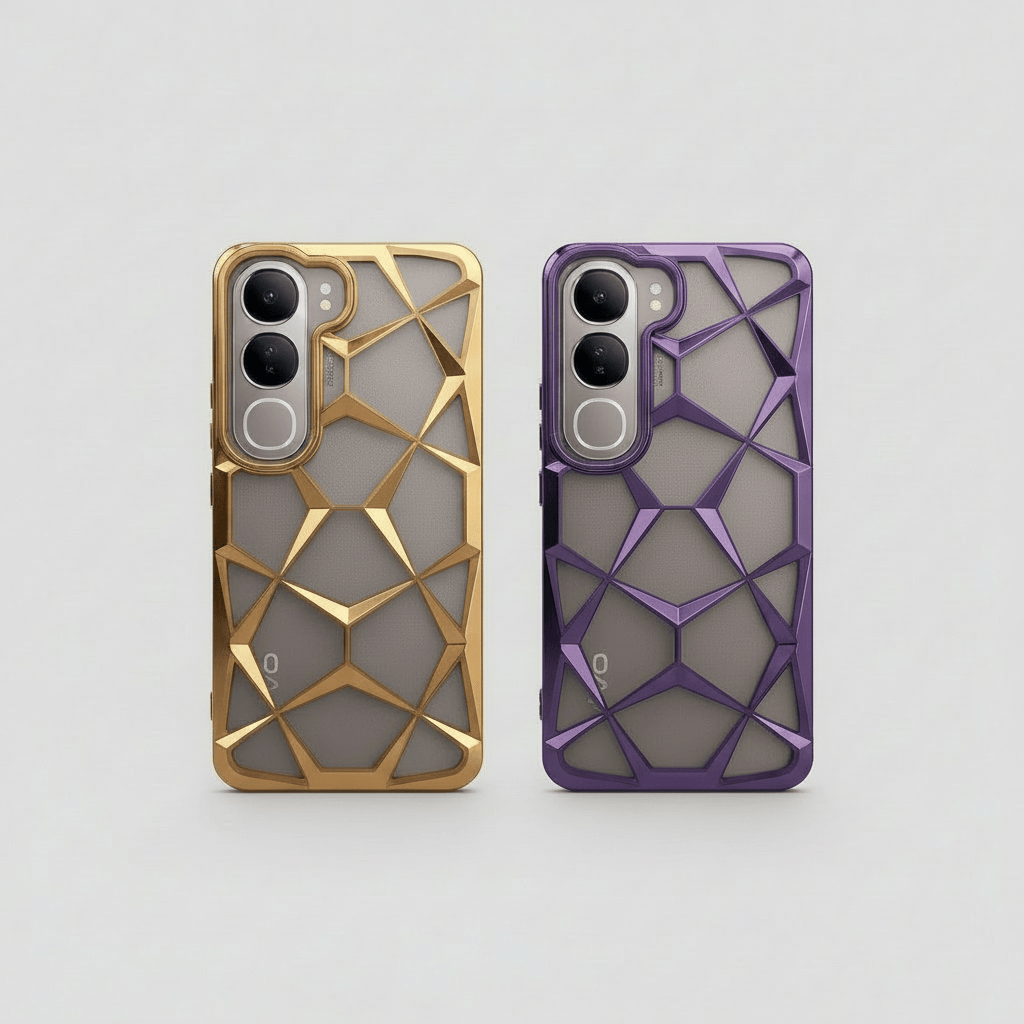 3D Diamond Design Marble Stone Phone Cover for Vivo Y300 Back Case Onezeros.in