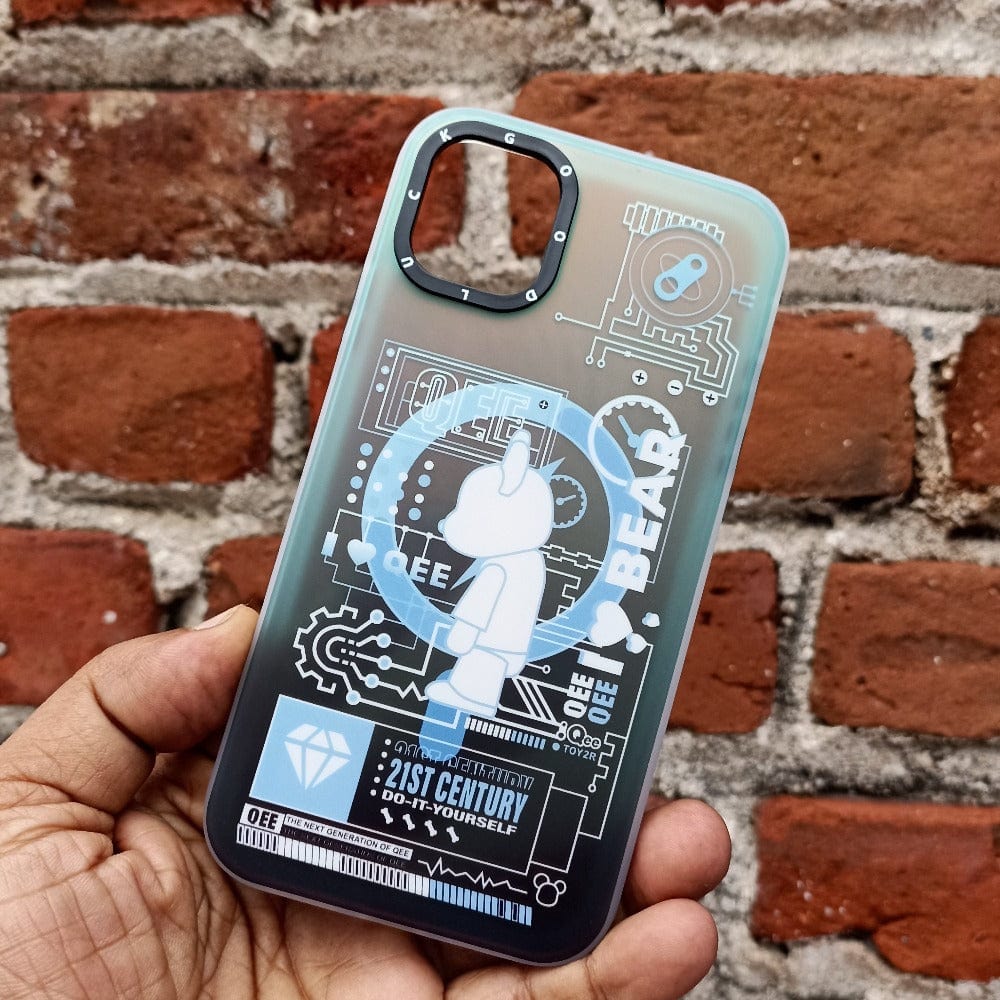 3D Glaze Icons Mag Safe Back Cover for iPhone 11 Phone Case 9 Onezeros.in