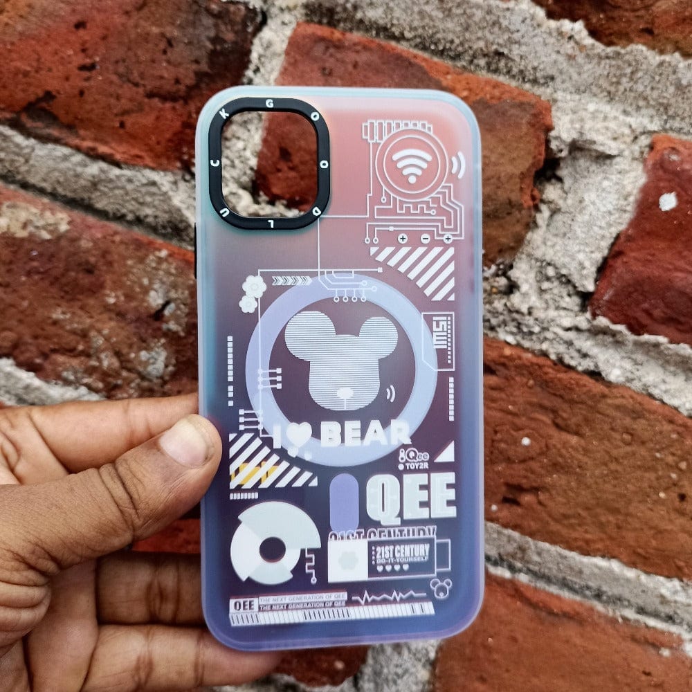 3D Glaze Icons Mag Safe Back Cover for iPhone 11 Phone Case 10 Onezeros.in