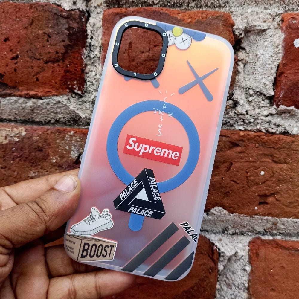3D Glaze Icons Mag Safe Back Cover for iPhone 11 Phone Case 7 Onezeros.in