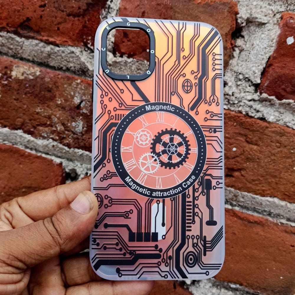 3D Glaze Icons Mag Safe Back Cover for iPhone 11 Phone Case 8 Onezeros.in