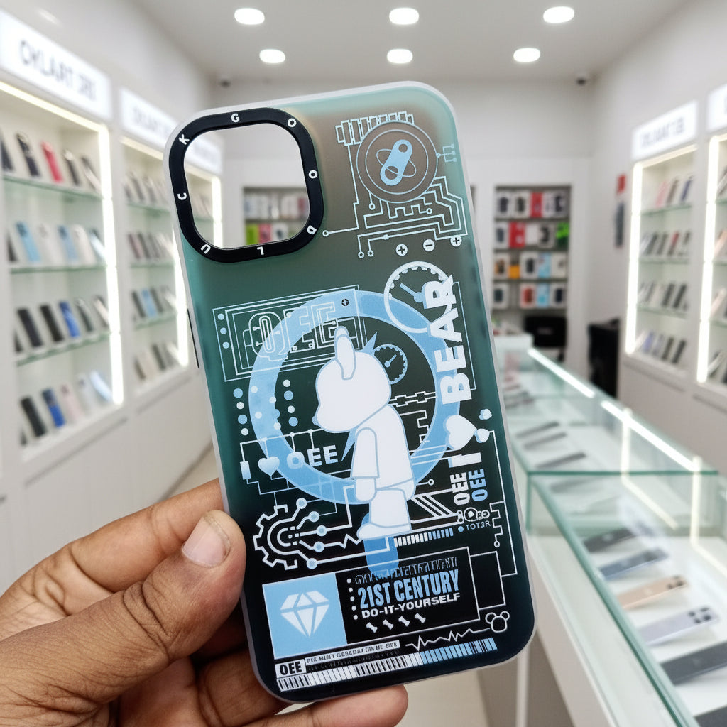 3D Glaze Icons Mag Safe Back Cover for iPhone 13 Phone Case 8 Onezeros.in