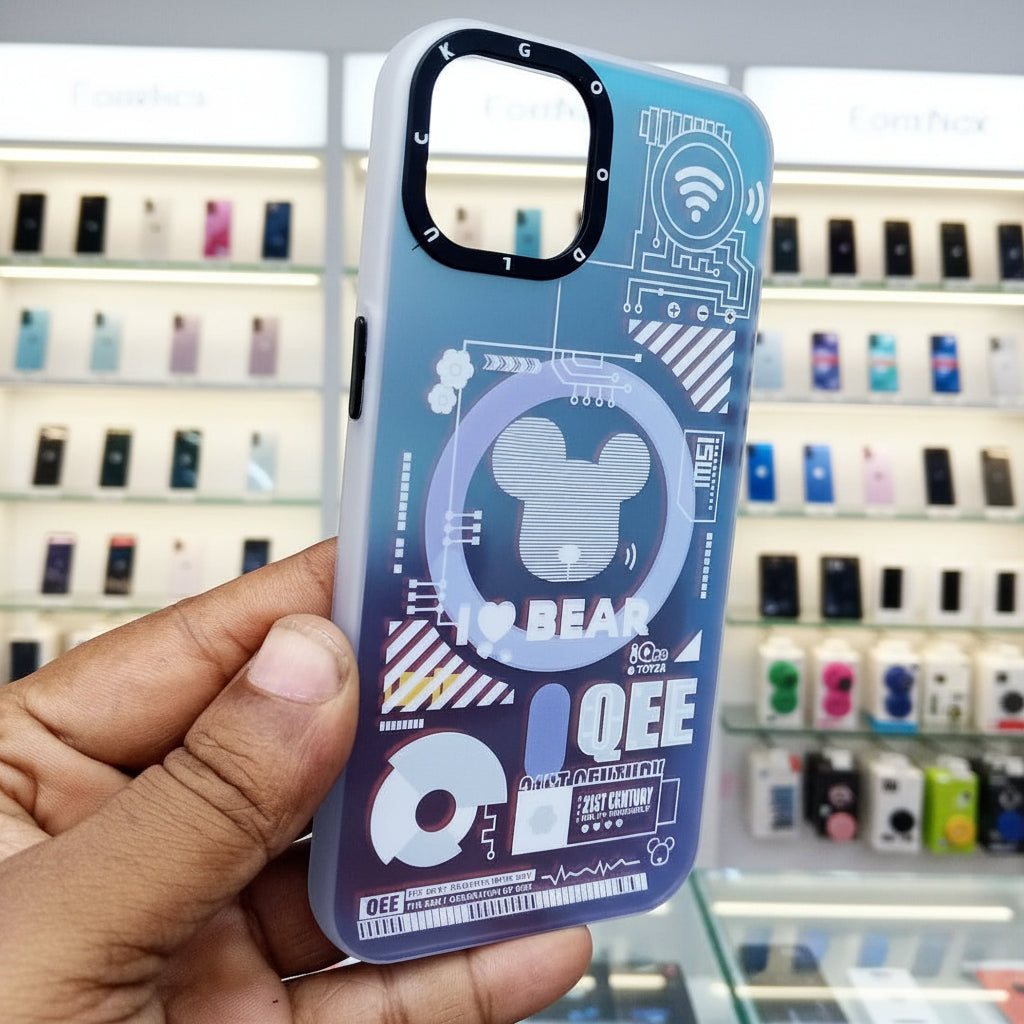 3D Glaze Icons Mag Safe Back Cover for iPhone 13 Phone Case 10 Onezeros.in