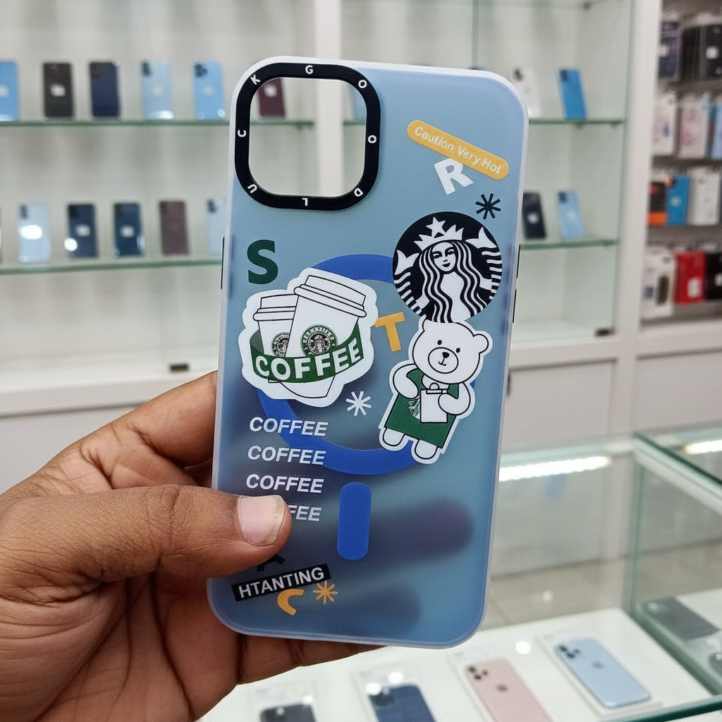 3D Glaze Icons Mag Safe Back Cover for iPhone 13 Phone Case 2 Onezeros.in