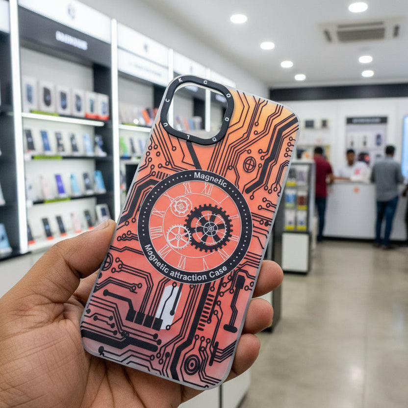 3D Glaze Icons Mag Safe Back Cover for iPhone 13 Phone Case 6 Onezeros.in