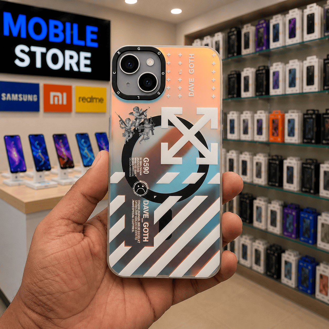 3D Glaze Icons Mag Safe Back Cover for iPhone 14 Phone Case 4 Onezeros.in