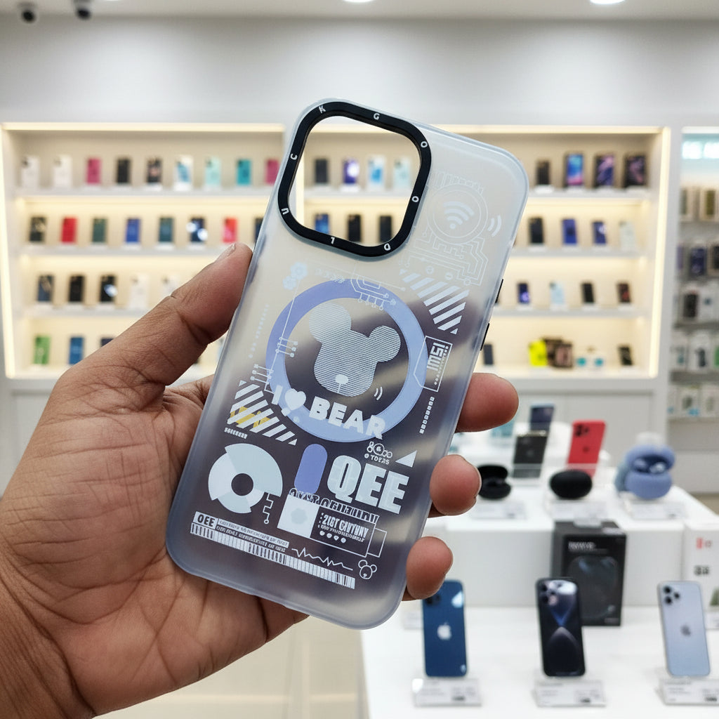 3D Glaze Icons Mag Safe Back Cover for iPhone 14 Pro Max Phone Case 2 Onezeros.in
