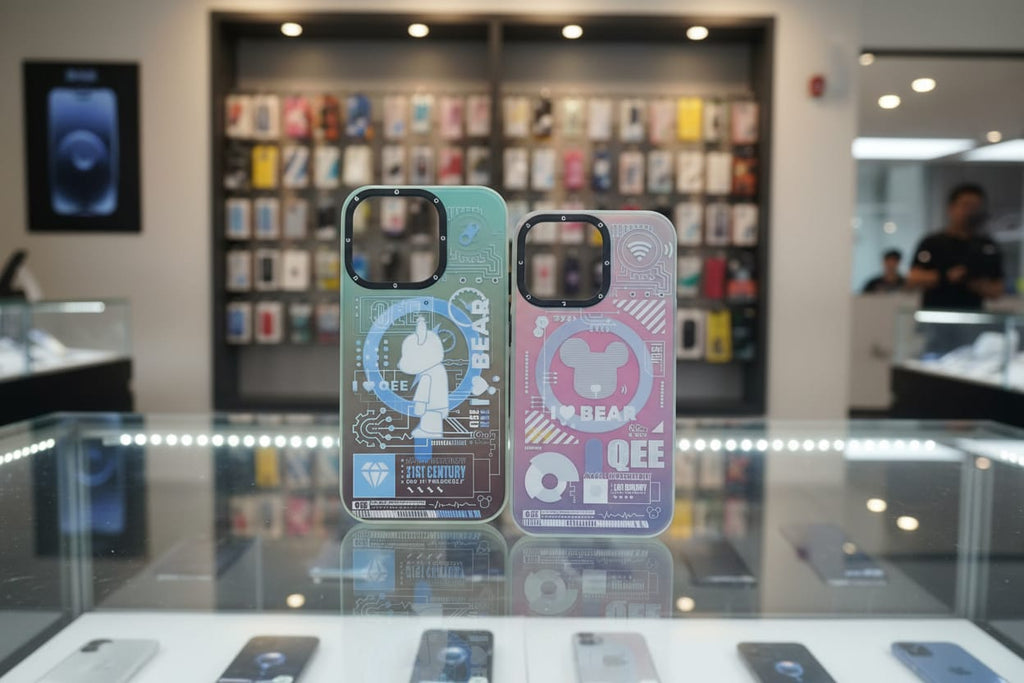 3D Glaze Icons Mag Safe Back Cover for iPhone 14 Pro Phone Case Onezeros.in