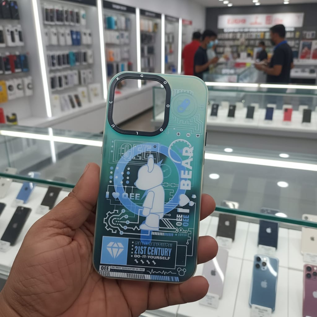 3D Glaze Icons Mag Safe Back Cover for iPhone 14 Pro Phone Case Onezeros.in