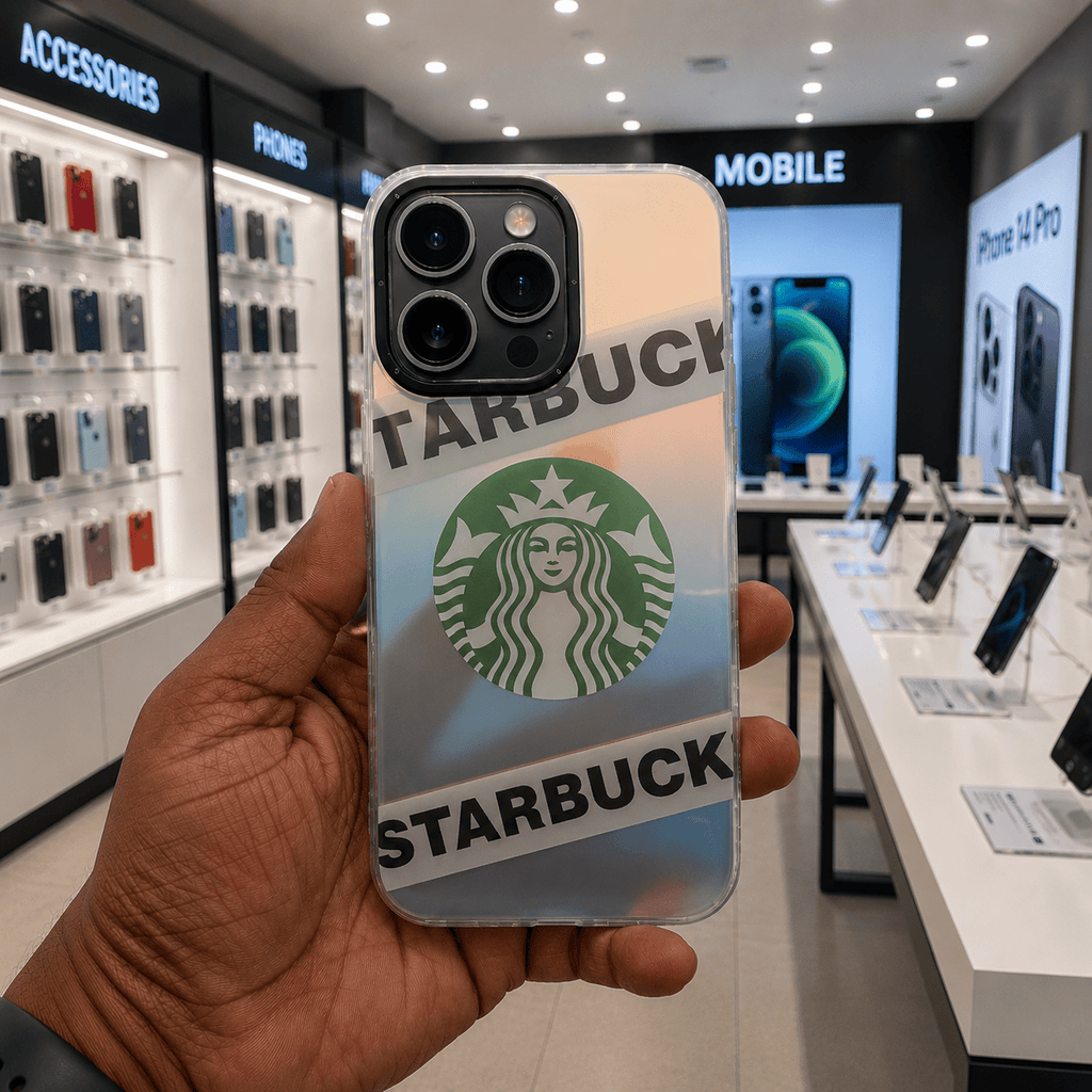 3D Starbucks Mobile Phone Case for iPhone 14 Pro Stylish Back Cover Onezeros.in