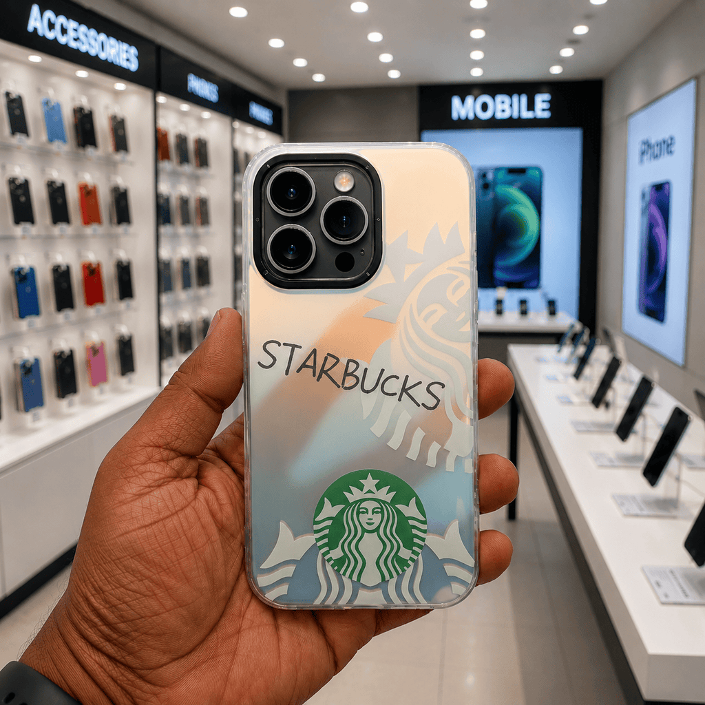 3D Starbucks Mobile Phone Case for iPhone 14 Pro Stylish Back Cover Onezeros.in