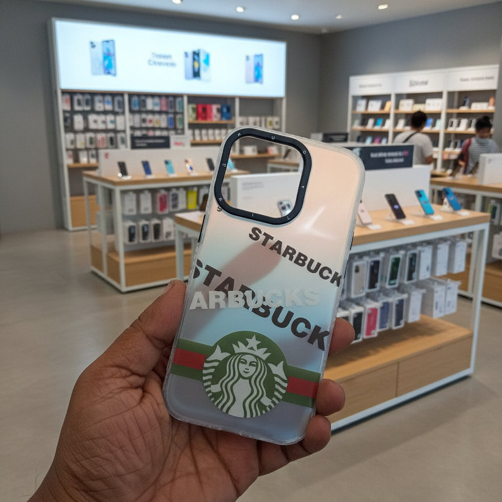 3D Starbucks Mobile Phone Case for iPhone 14 Pro Stylish Back Cover 4 Onezeros.in