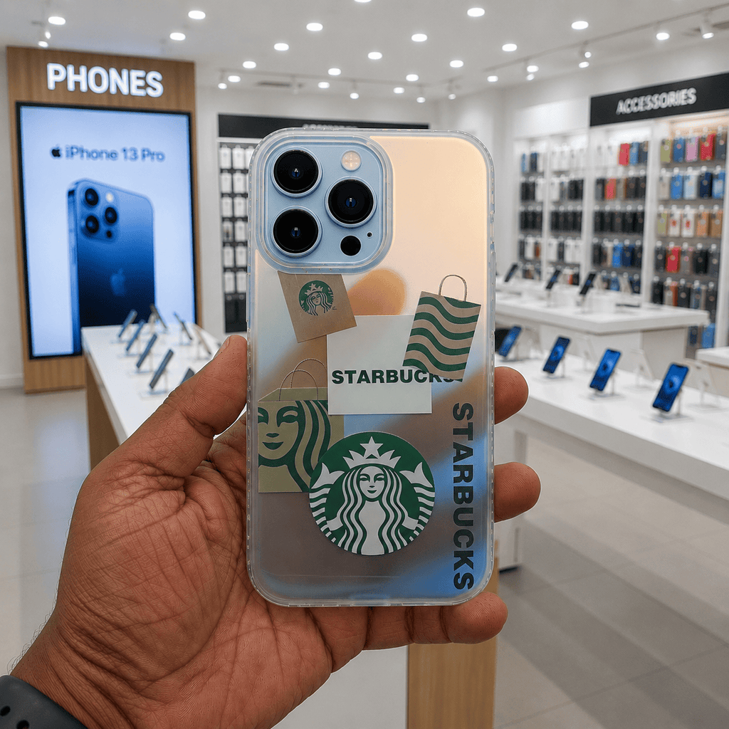 3D Starbucks Phone Case for iPhone 13 Pro Stylish Back Cover Onezeros.in