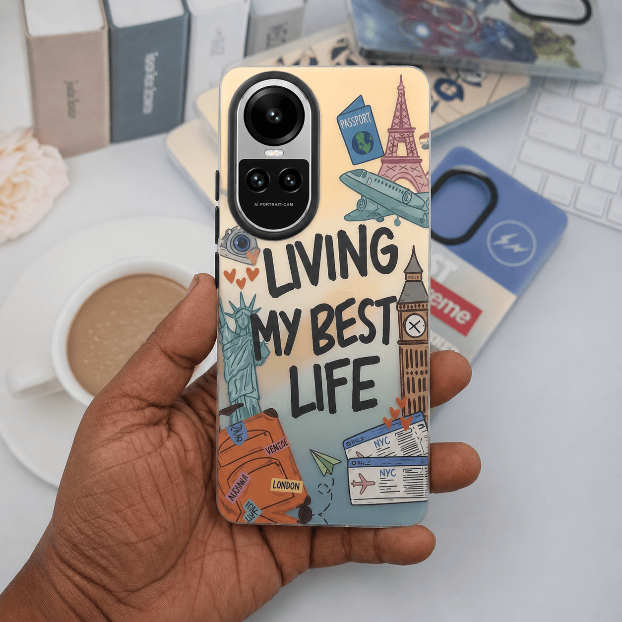 3D Starbucks Phone Case for Reno 10 Mobile Cover Onezeros.in