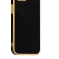 6D Golden Edge Chrome Back Cover For iQOO Z6 Pro/Vivo T1 Pro Phone Case Black Onezeros.in