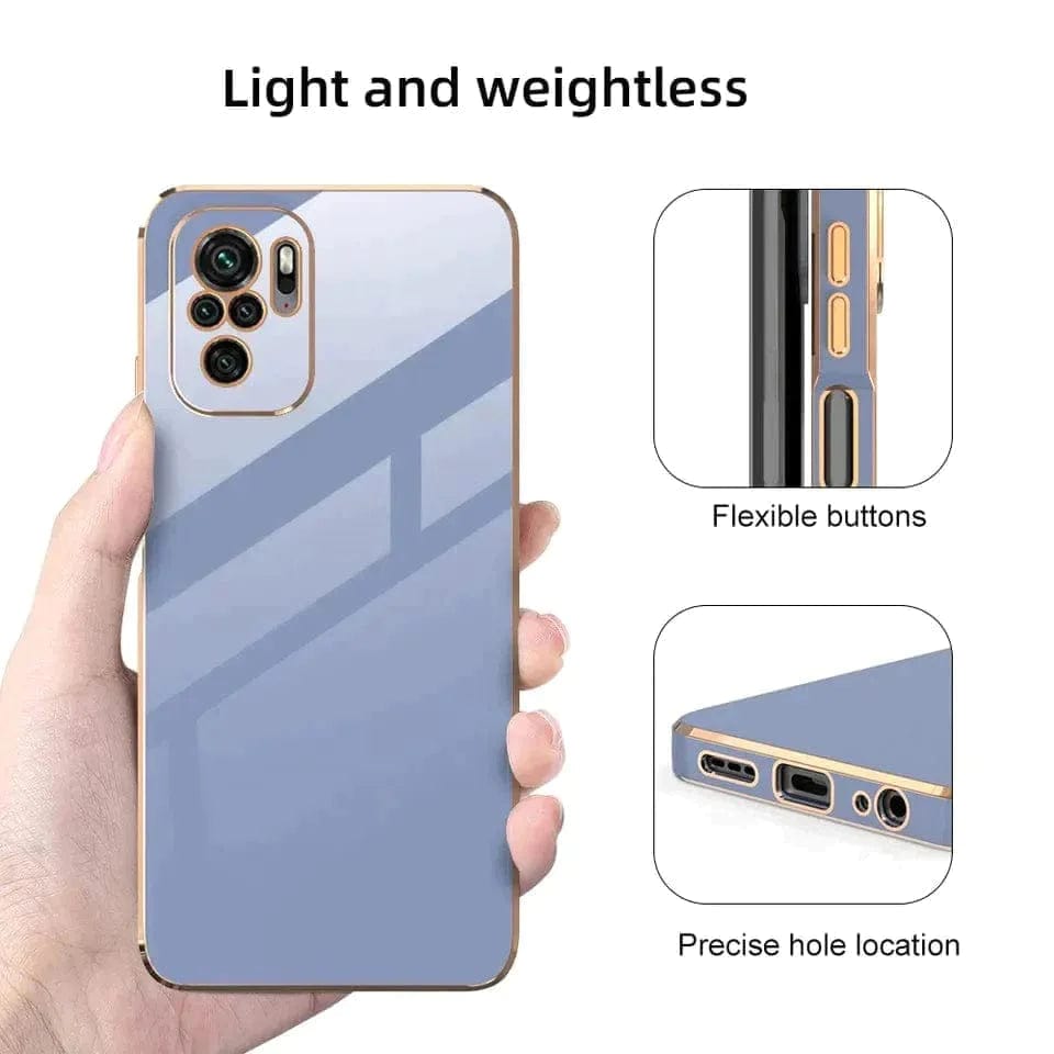 6D Golden Edge Chrome Back Cover For OnePlus 10R Phone Case Onezeros.in