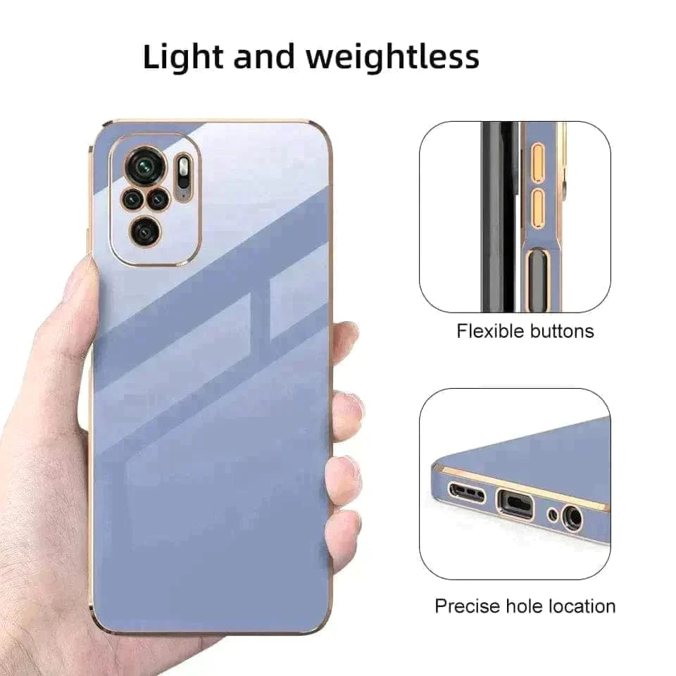 6D Golden Edge Chrome Back Cover For POCO F1 Phone Case Onezeros.in