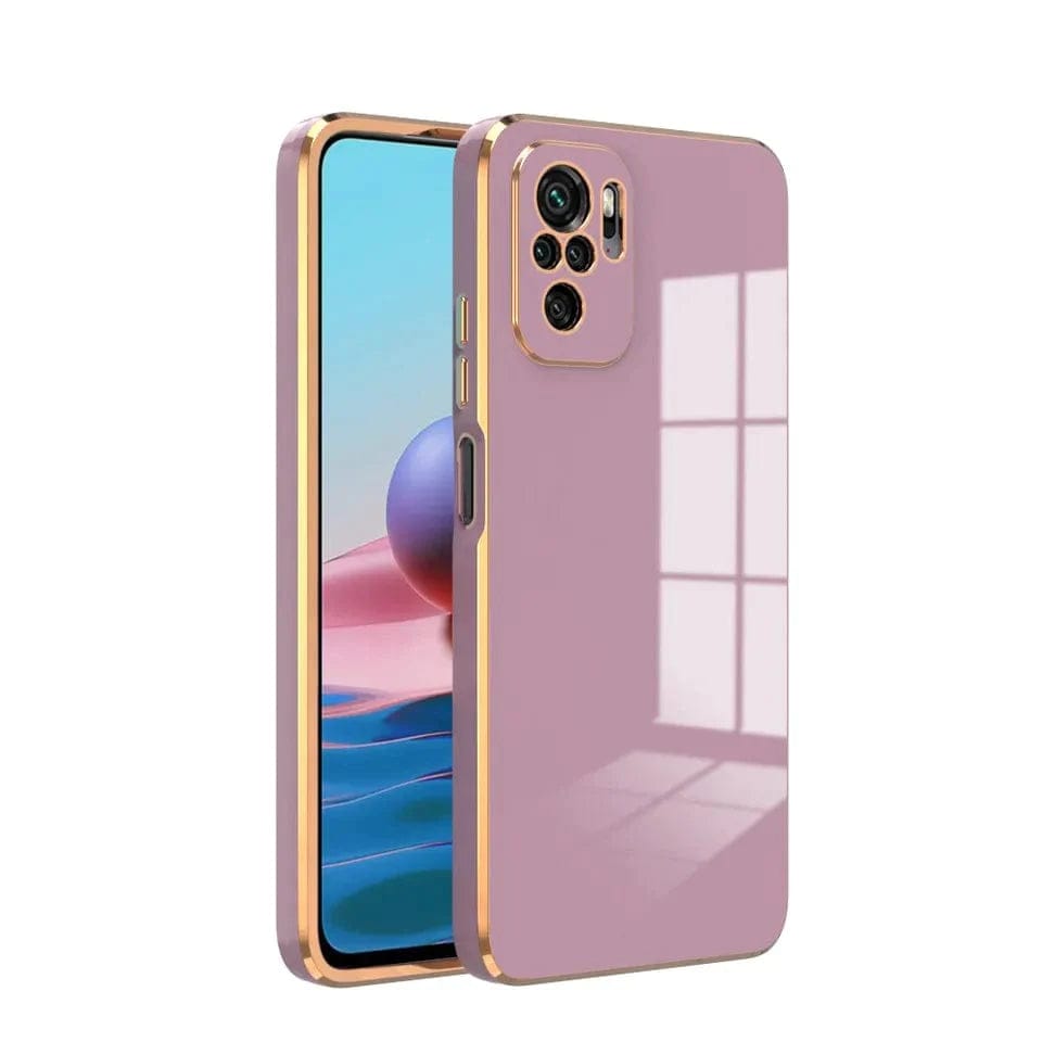 6D Golden Edge Chrome Back Cover For Redmi Note 12 Phone Case Onezeros.in