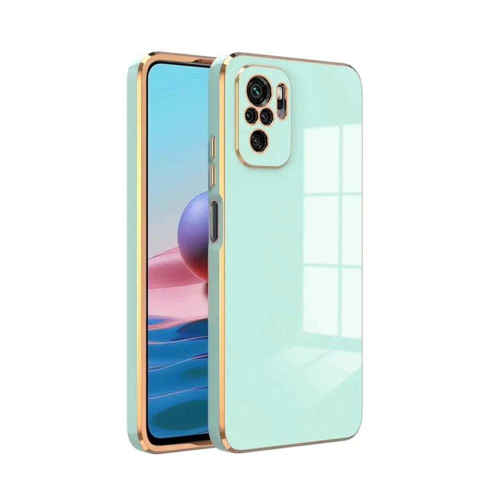 6D Golden Edge Chrome Back Cover For Redmi Note 12 Phone Case Onezeros.in