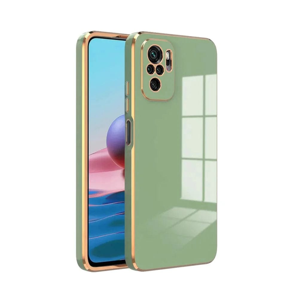 6D Golden Edge Chrome Back Cover For Redmi Note 12 Phone Case Onezeros.in