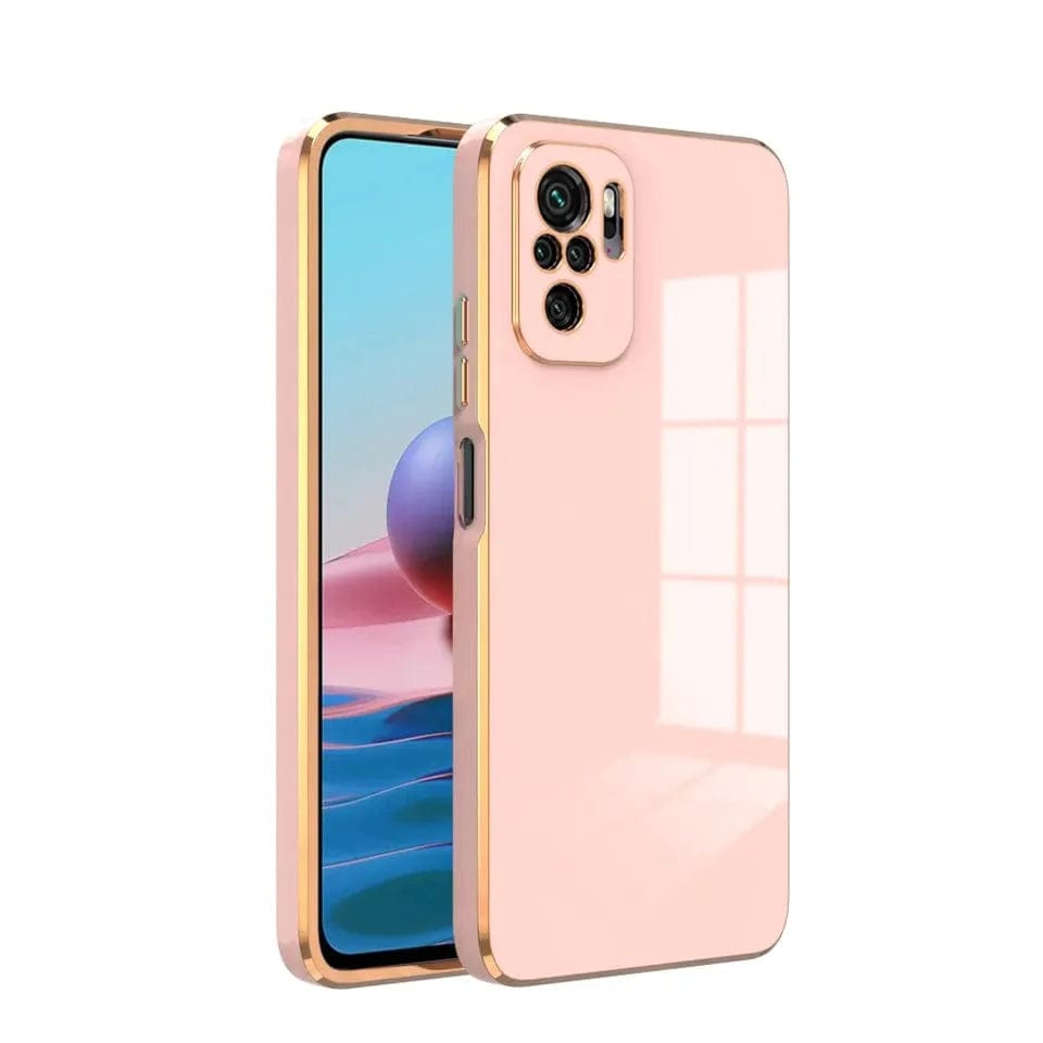 6D Golden Edge Chrome Back Cover For Redmi Note 12 Phone Case Onezeros.in