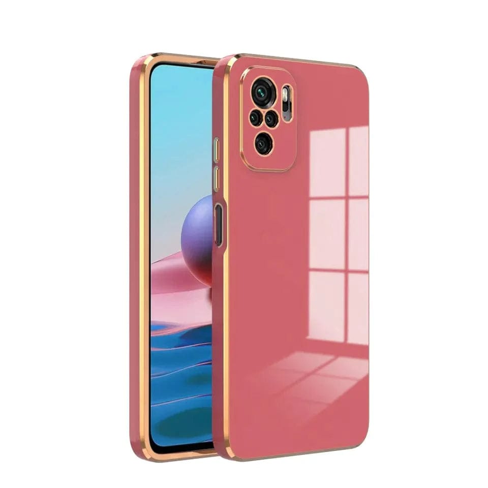 6D Golden Edge Chrome Back Cover For Redmi Note 12 Phone Case Onezeros.in