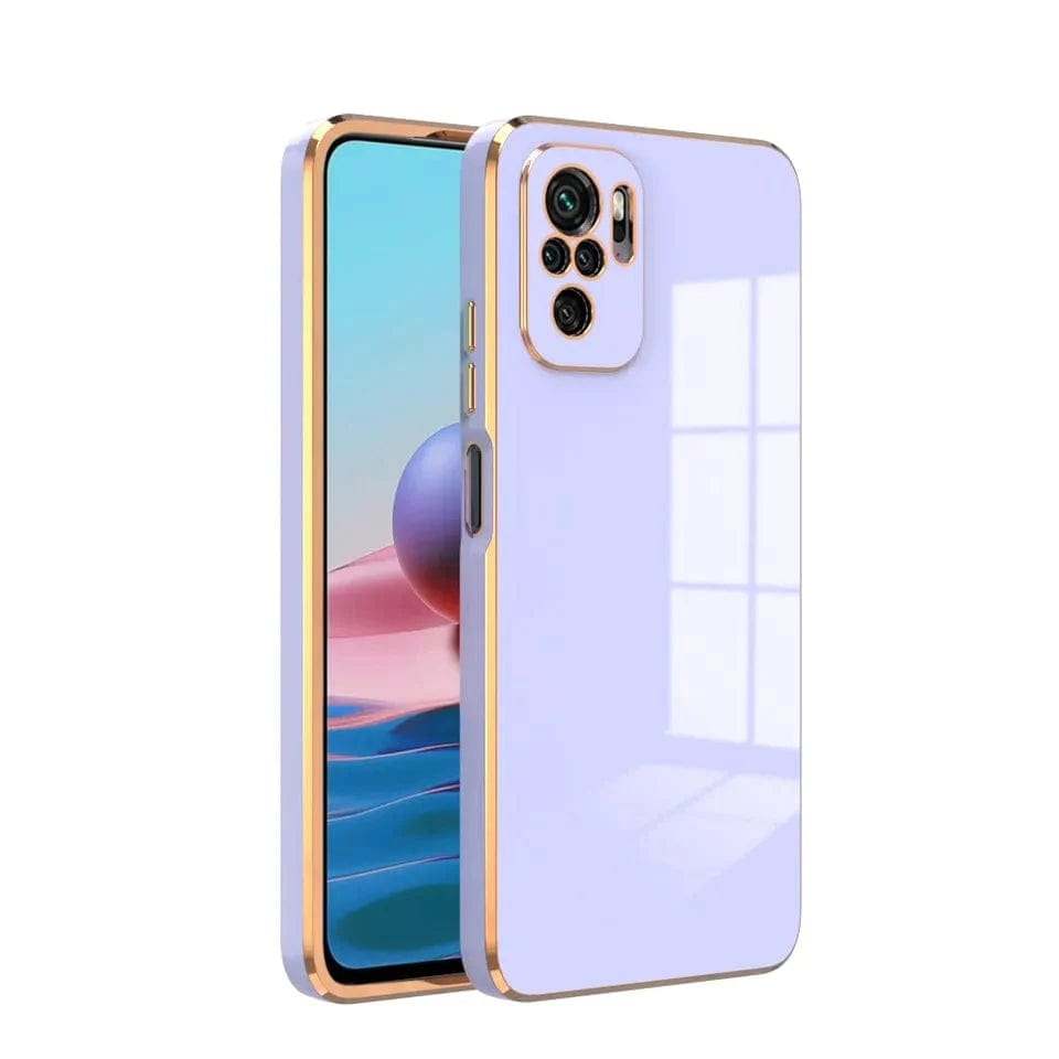 6D Golden Edge Chrome Back Cover For Redmi Note 12 Phone Case Onezeros.in