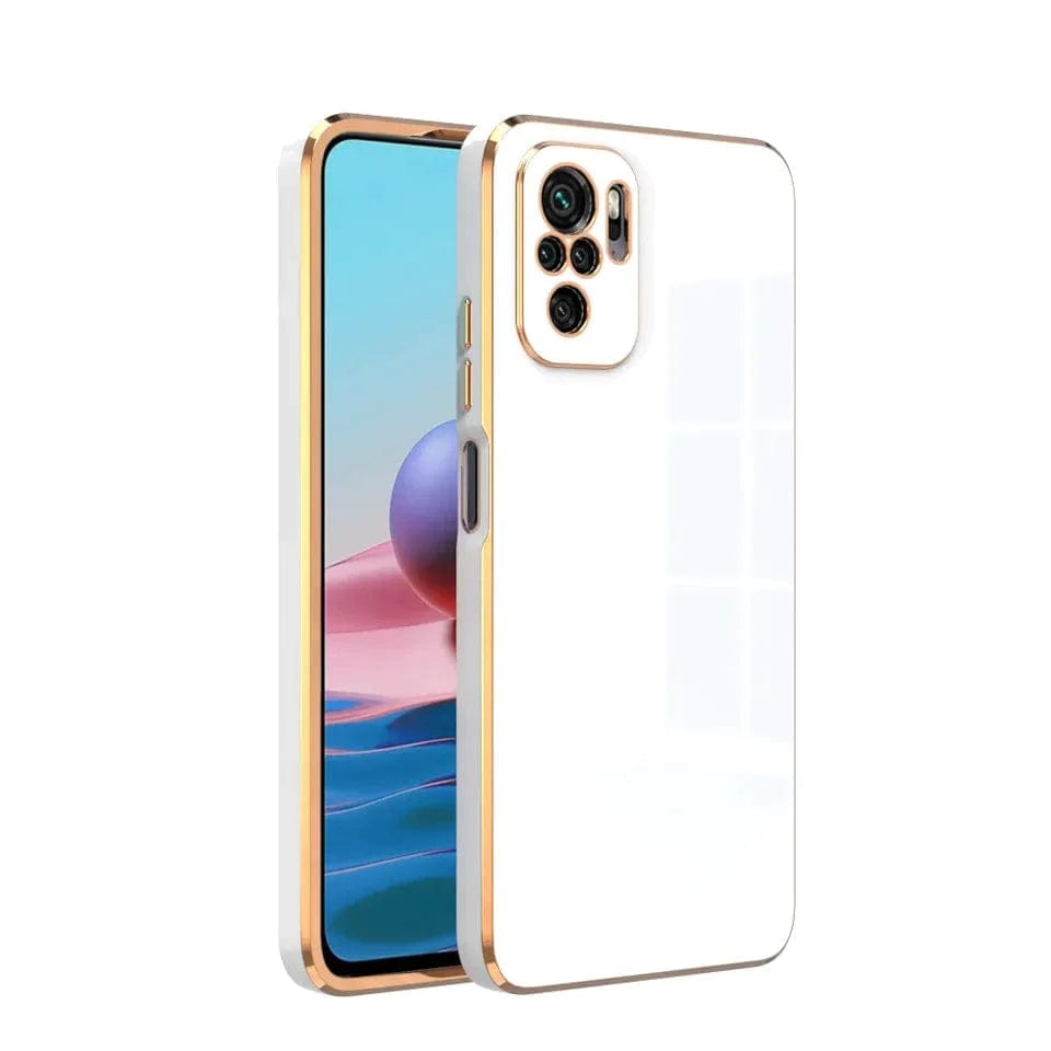 6D Golden Edge Chrome Back Cover For Redmi Note 12 Phone Case Onezeros.in