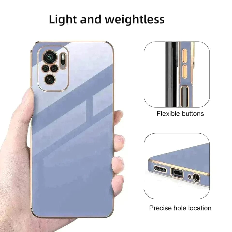 6D Golden Edge Chrome Back Cover For Vivo Y22 Phone Case Onezeros.in