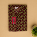 Maroon Printed Cotton Nighty for Women | Soft & Comfortable Daily Wear