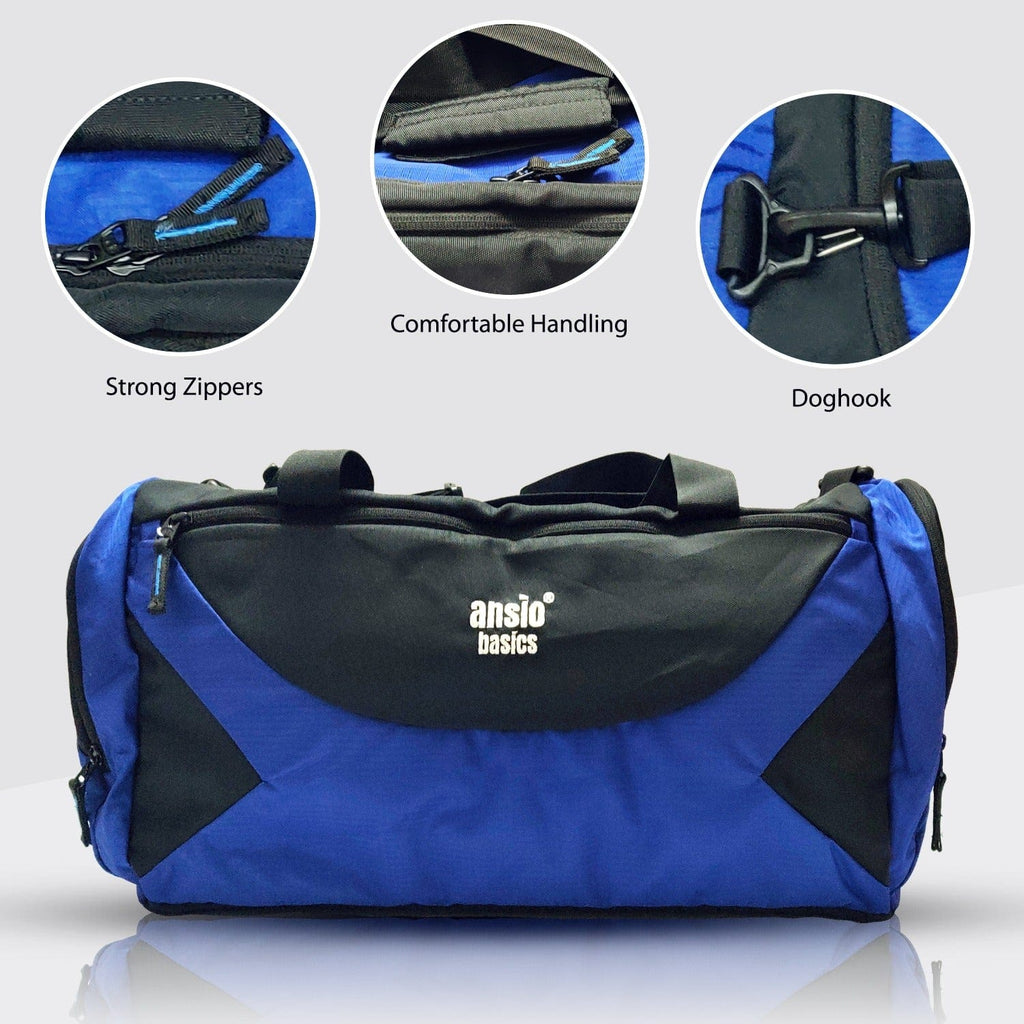 Ansio Luggage bag (Blue with Black) Blue with Black Onezeros.in